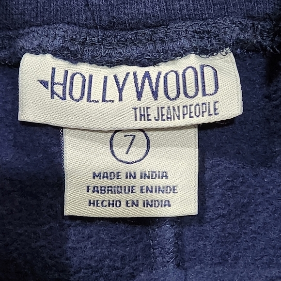 Hollywood The Jean People Girls Jogger Pants,Drawstring Waist and Pockets Size 7 - Picture 4 of 5